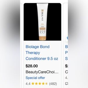 Biolage Bond Therapy Conditioner - White and Gold
